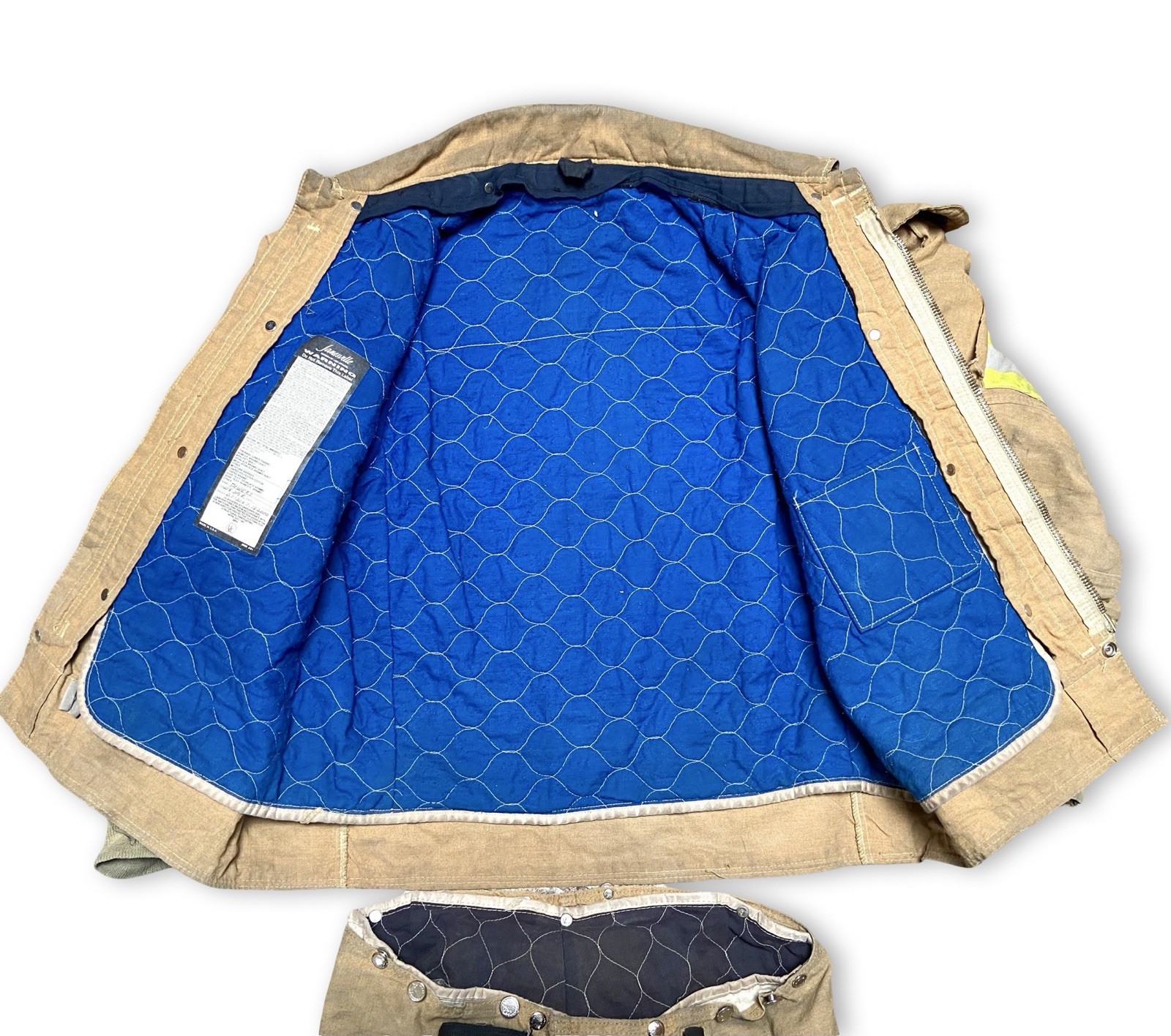 Vintage 80s 90s Janesville Turnout Gear Firefighter Uniform Coat Pants Sz 48/29R