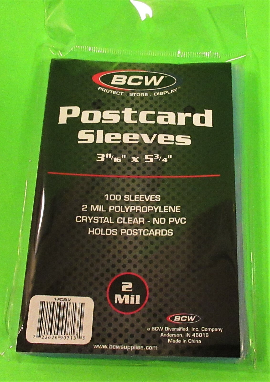 500 U.S. POSTCARD POLY SLEEVES, CRYSTAL CLEAR - 3-11/16" x 5-3/4"- ARCHIVAL SAFE
