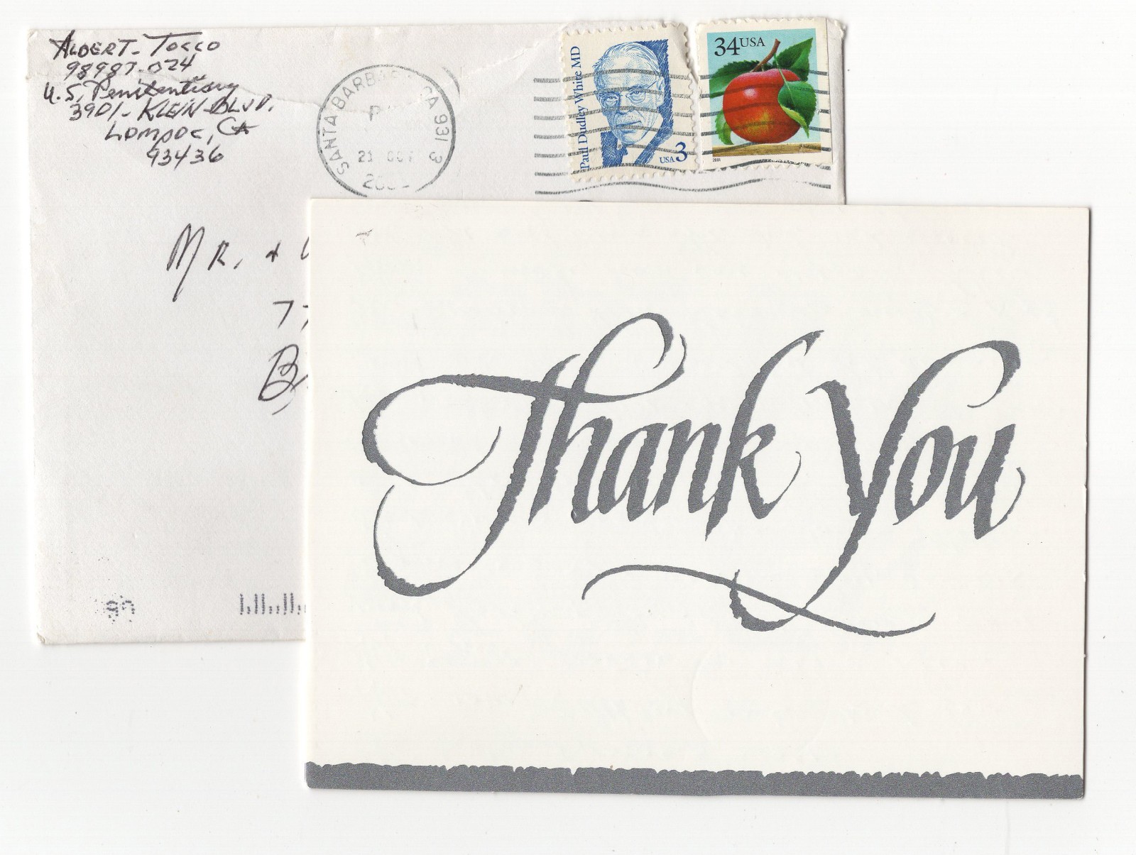 Chicago Gangster Albert "Caesar" Tocco Handwritten Prison Letter - Mafia