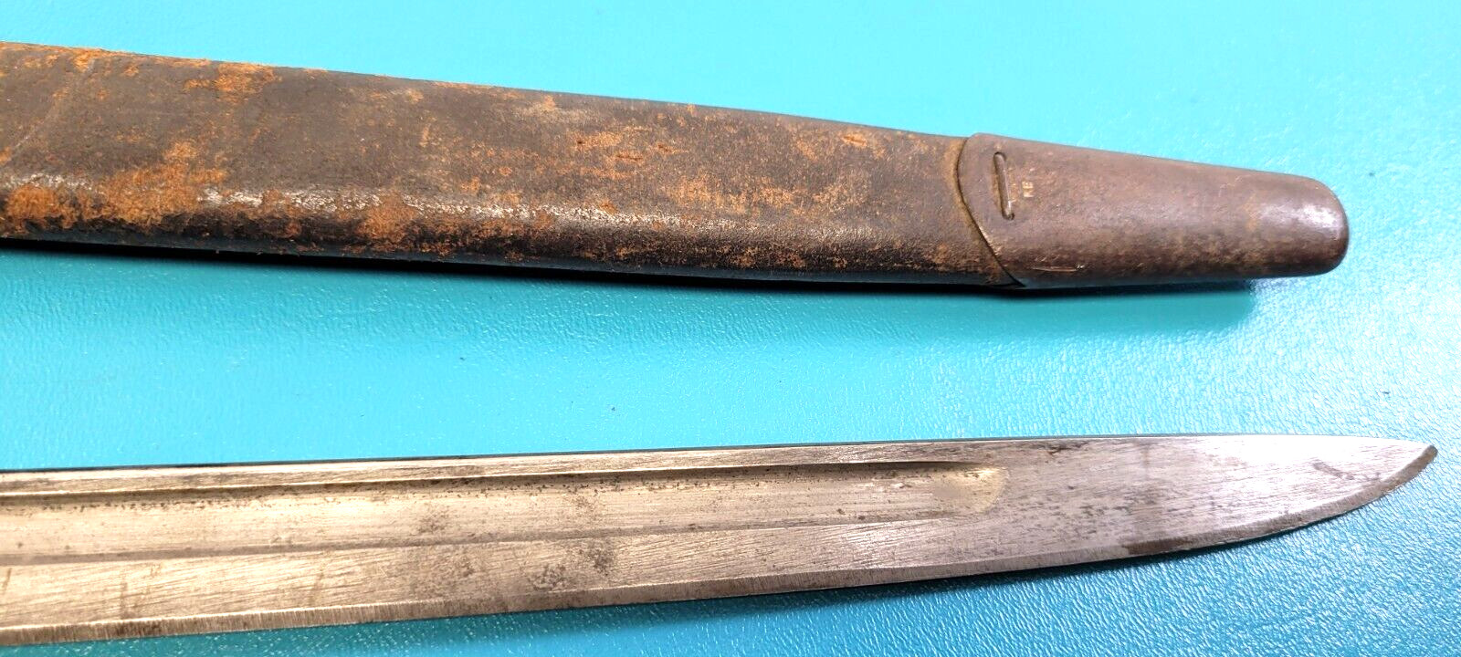 WWI English British Pattern 1907 Rifle Bayonet Sanderson + Scabbard c. 1917