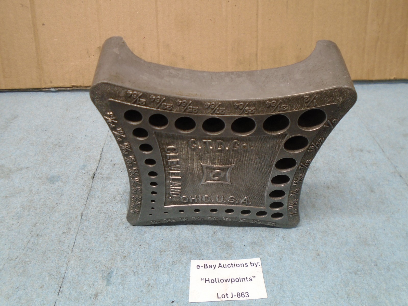 Cleveland Twist Drill C.T.C Fractional vintage Drill Index Holder Nice! J863