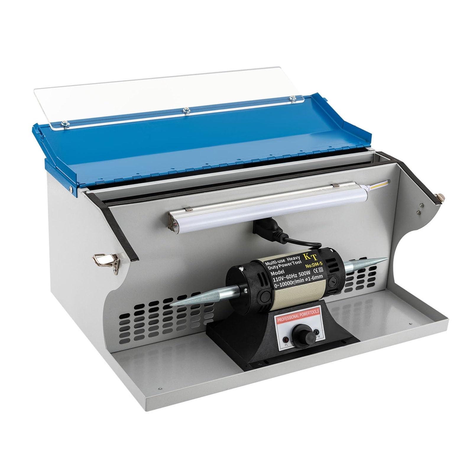 500W Jewelry Polisher Buffer Machine with Dust Collector Adjustable Speed