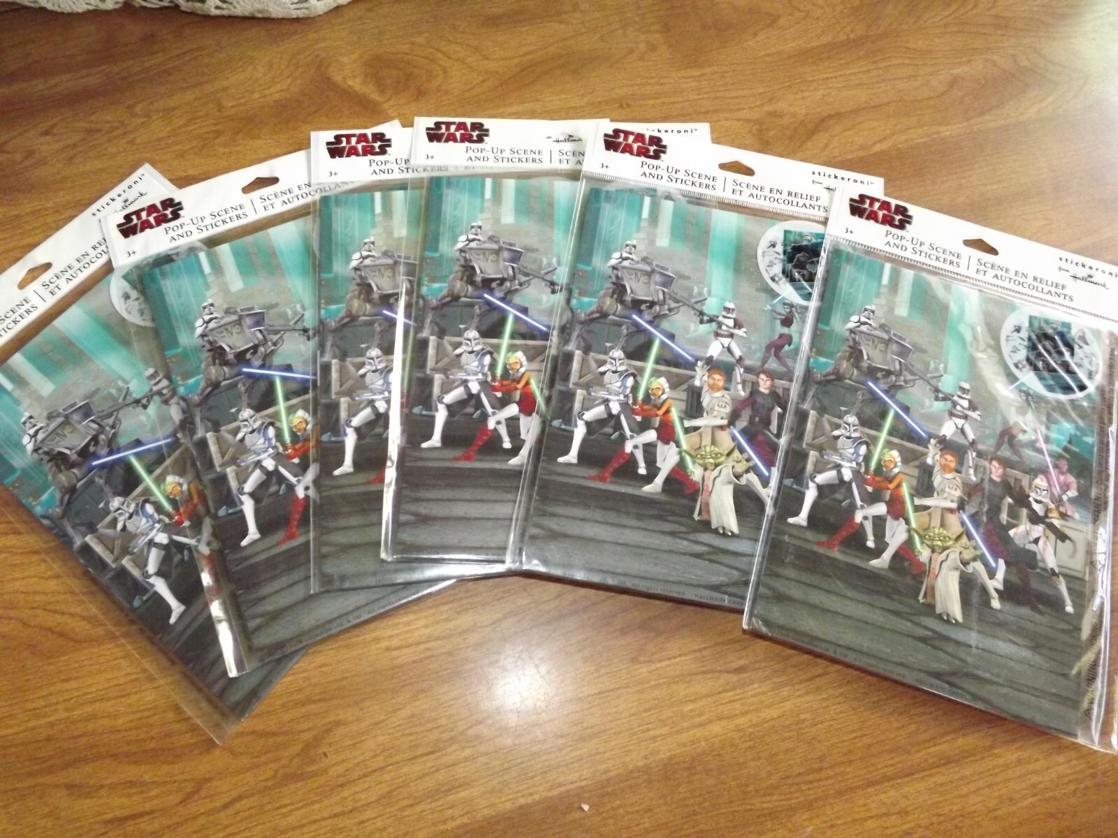 Hallmark Star Wars Stickeroni Pop Up Scene and Stickers Lot of 6 NEW Party Favor