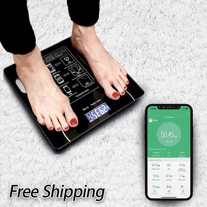 Smart Weight Scale Body Digital Bathroom Scale BMI Bluetooth Body Fat Scale