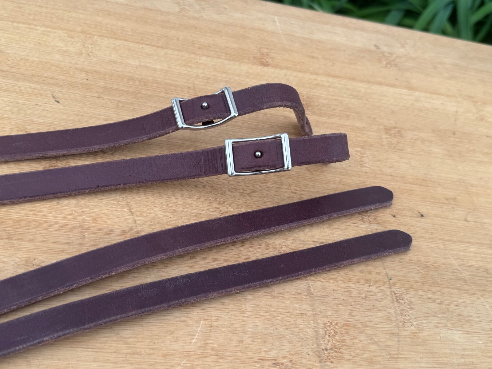 New Brown QUALITY Leather Western PONY Bridle SPLIT REINS w Buckles ~ 5' x 5/8"