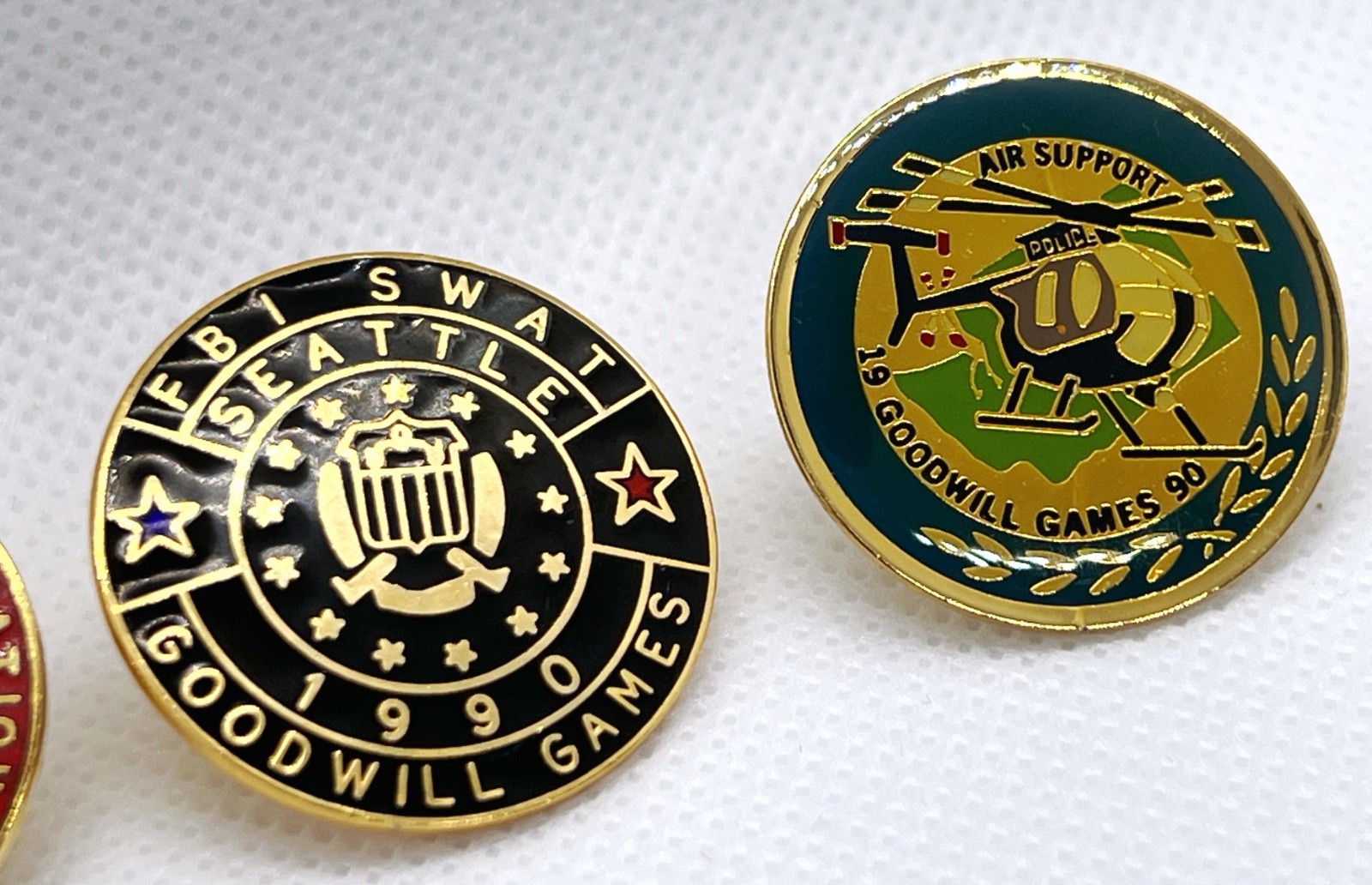 Rare 4 Pin FBI Set 1990 Goodwill Games FBI /SWAT, ERT and Air Support Bin B2