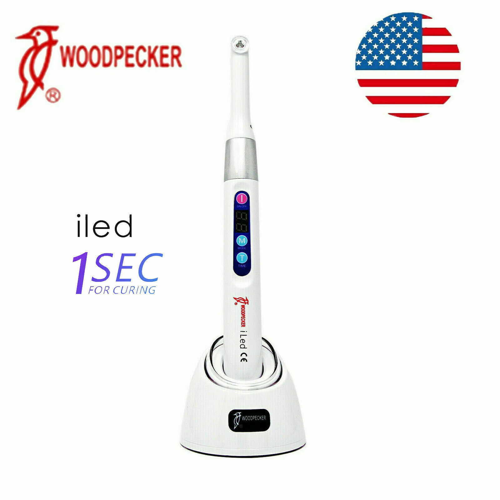 Woodpecker iLED/PLUS Dental lampara led de fotocurado cura en 1 segundo 2500mW