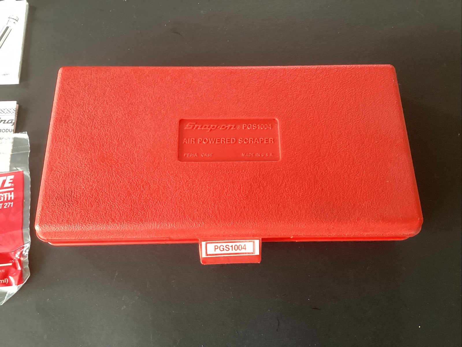 Snap On Air Powered Gasket Scraper Set Pneumatic W/Case and Scrapers PGS1004