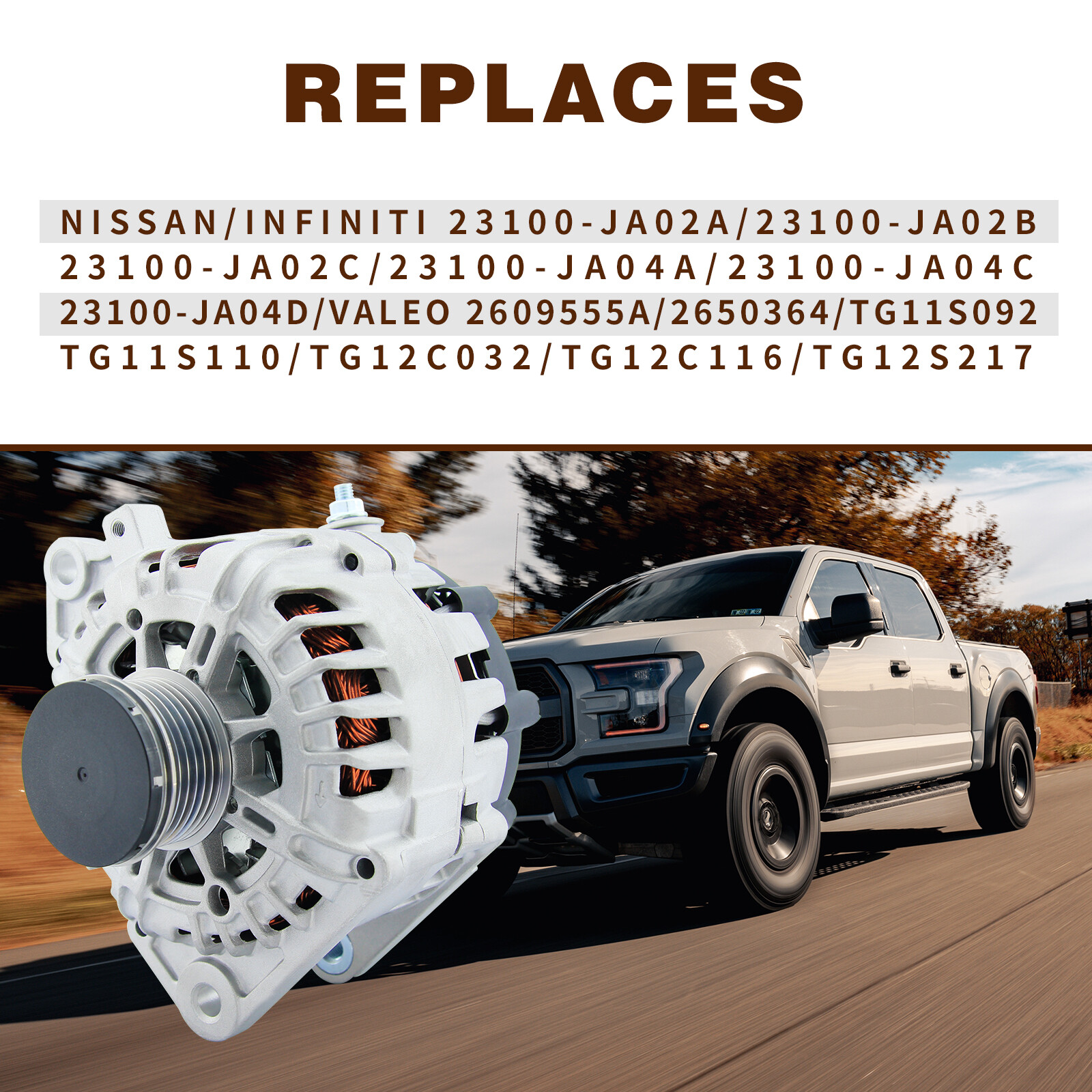 New Alternator Replacement For Nissan 2007-2015 Altima Sentra Rogue 2.5L