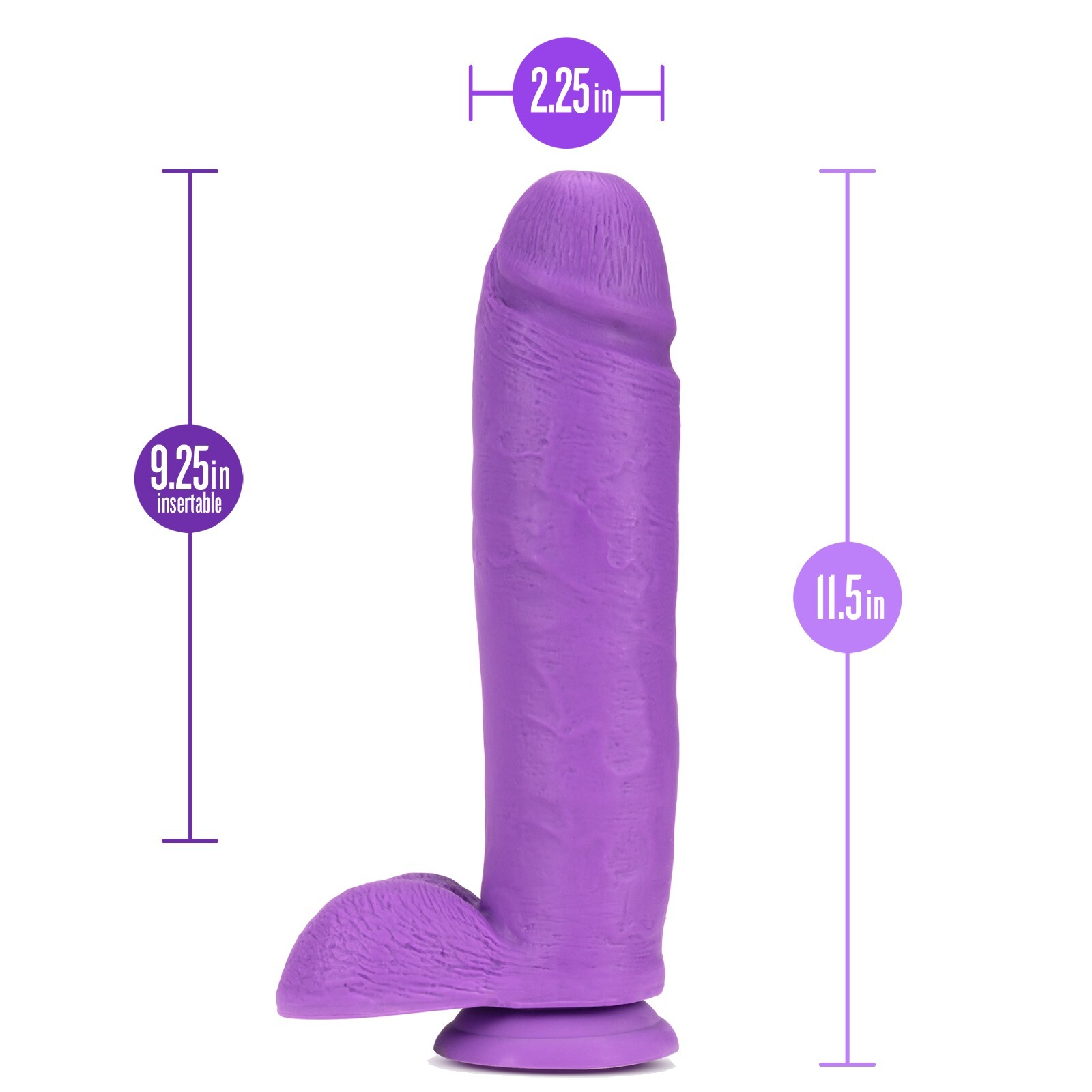 Eden 11.5'' Dual Density Realistic Soft Dildo Cock with Suction Cup Sex Toy