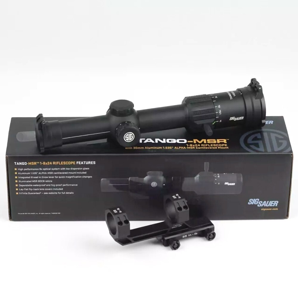 Sig Sauer TANGO-MSR LPVO 1-8x24mm Scope, MSR BDC-8 Reticle, MSR Mount - SOTM8100
