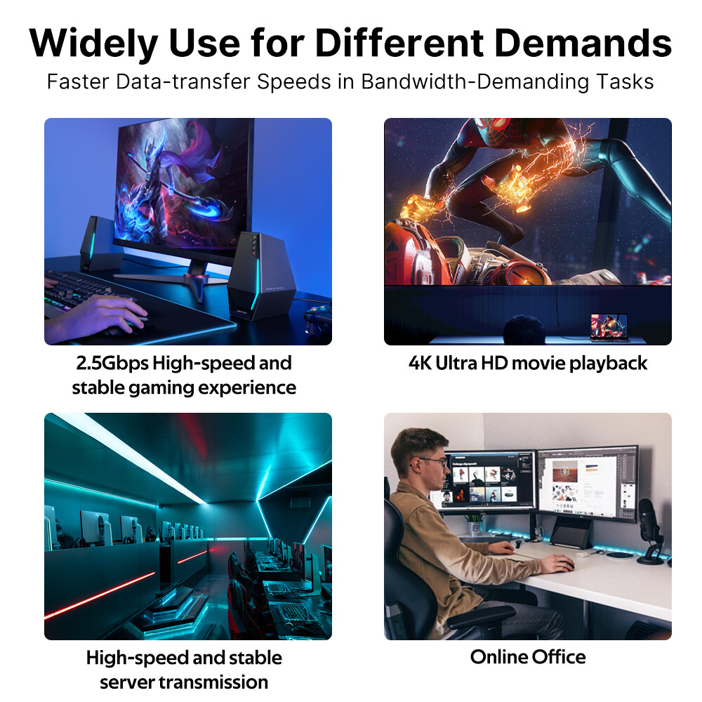 2.5GbE Dual Port PCIe NIC Intel I226 Chip RJ45 Ethernet Card Low Profile Bracket