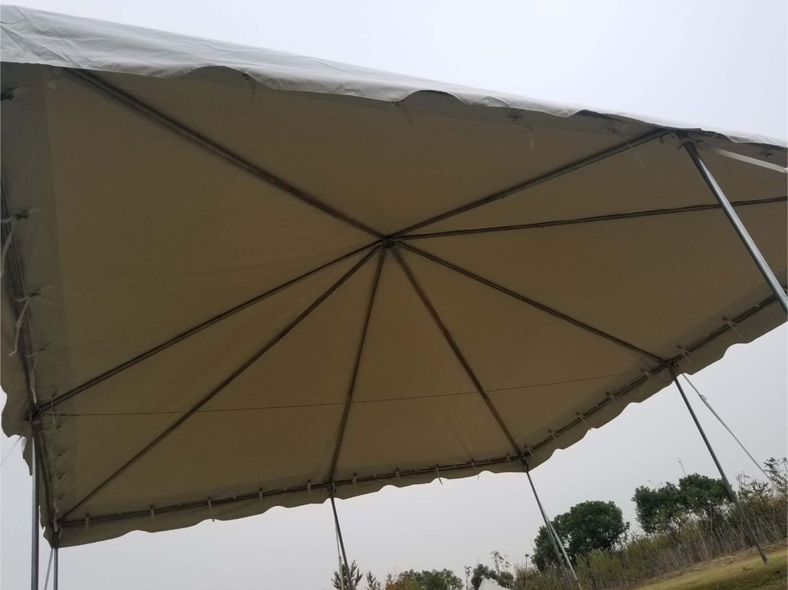 Commercial Frame Tent 20x20 White PVC Vinyl Canopy Waterproof Event Party Gazebo