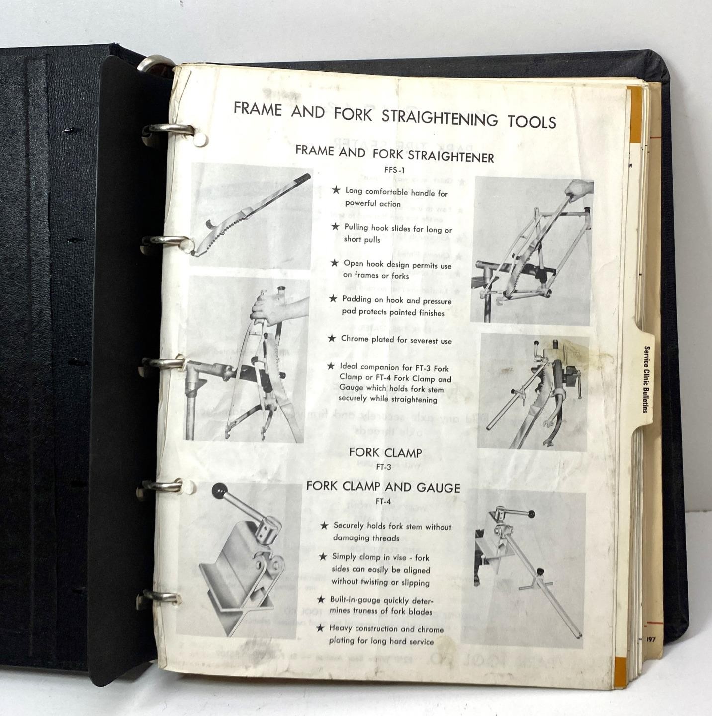 1970's Schwinn Service Clinic Bulletins Ring bound