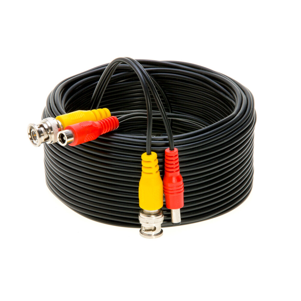 Siamese Cable CCTV Security Camera BNC DC Power/Video Wire Black/White Pack LOT