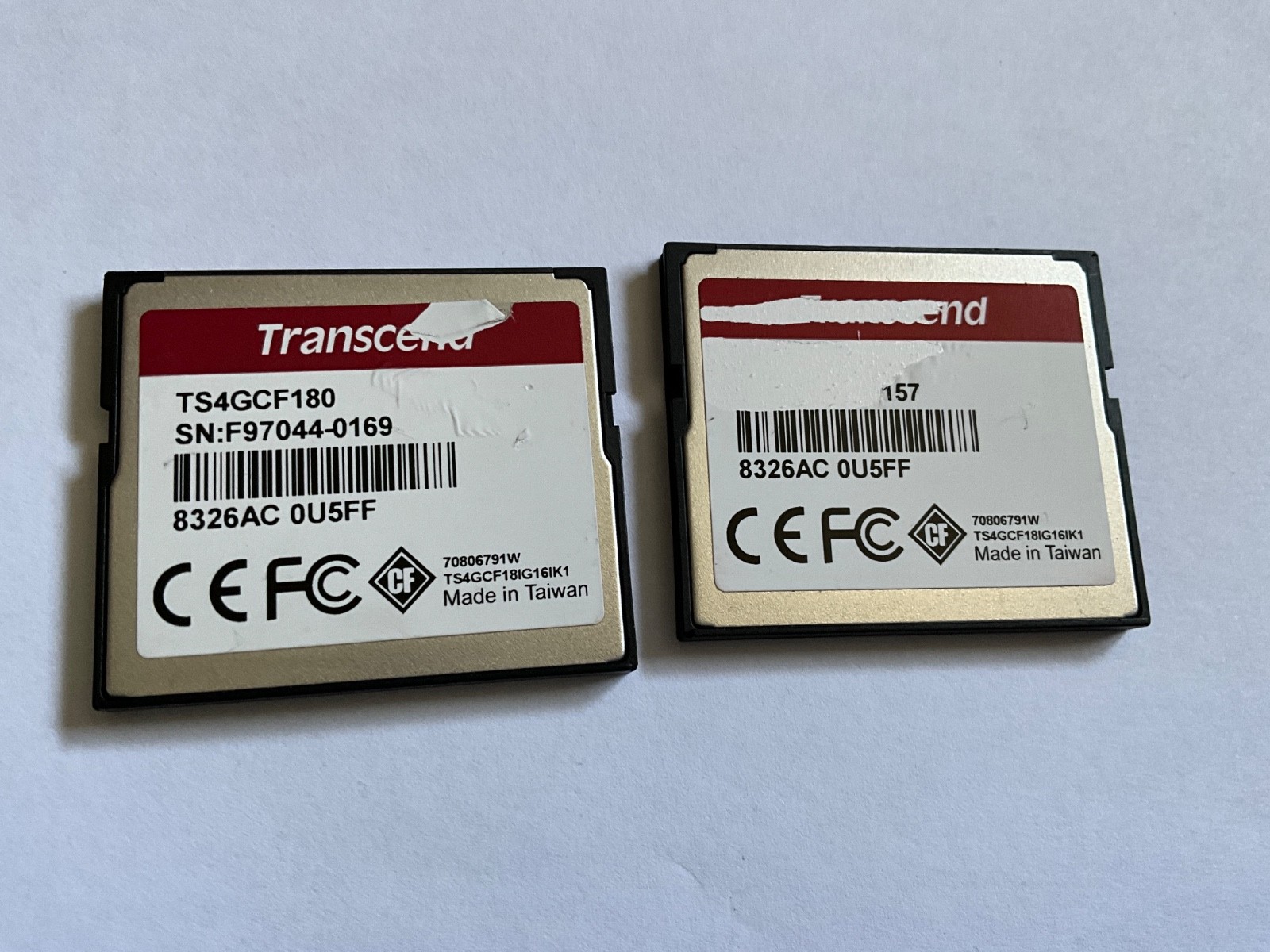 Lot 2pcs 4gb Transcend industrial Compactflash memory card NIKON CANON CF DSLR