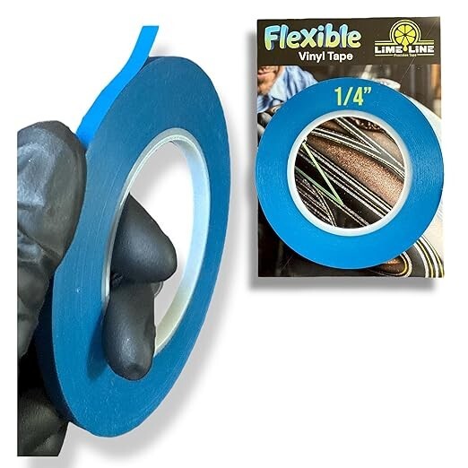 LiME LiNE 1/4" Flexible Vinyl Fine Line Masking Tape for Automotive Custom Paint