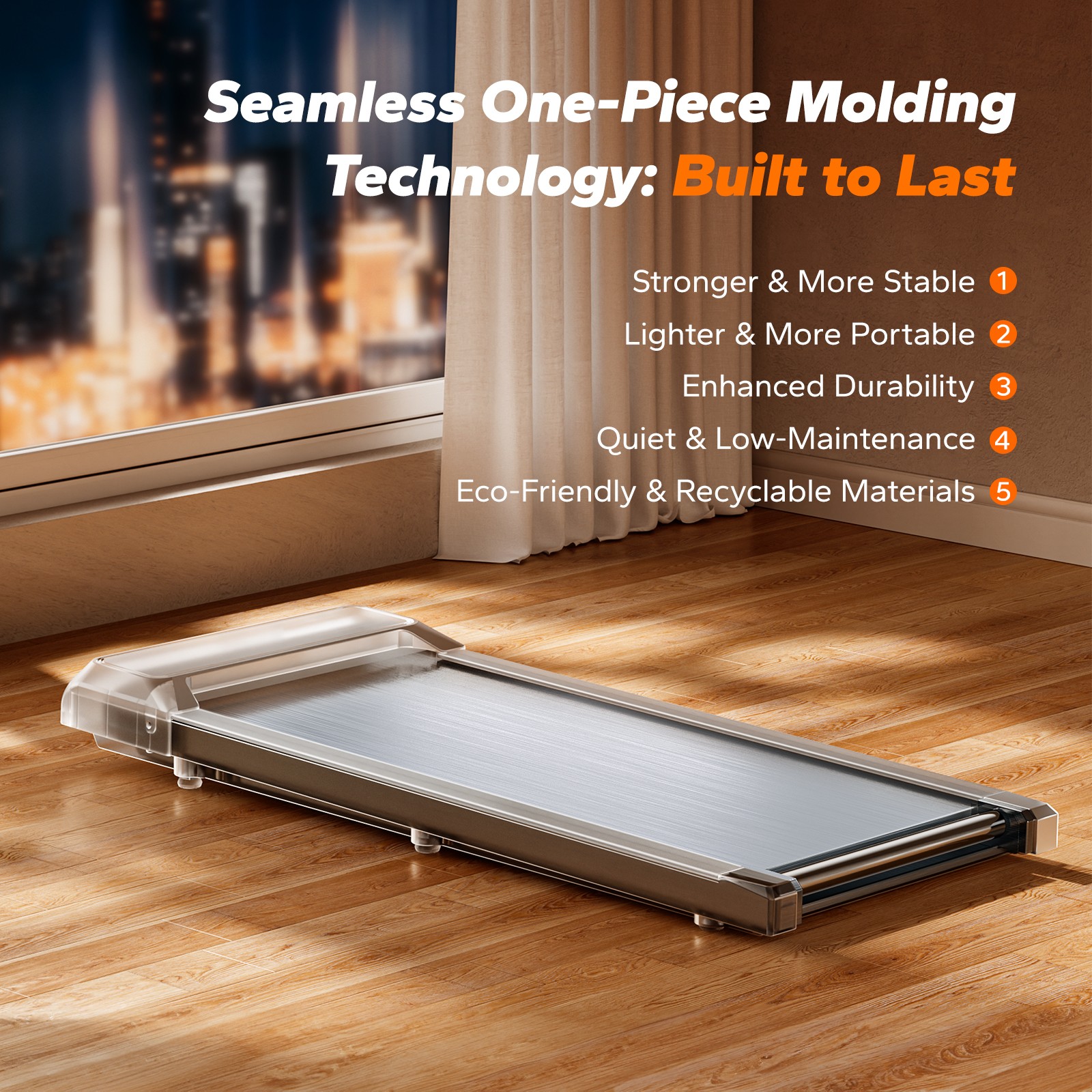 MERACH T21 Walking Pad Under Desk Mini Treadmills for Home with Remote Control