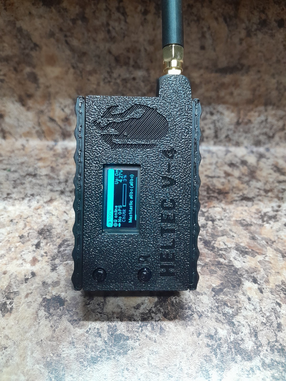 Heltec V4 Meshtastic Node READY TO USE Radio w/custom case 3000mah battery BLACK