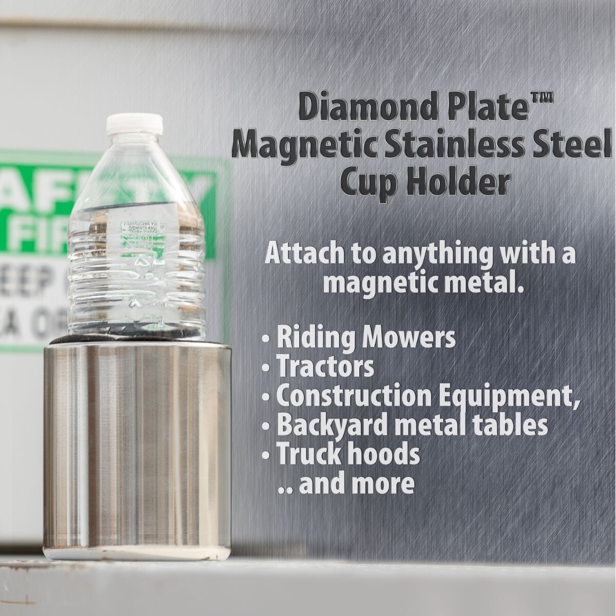 MAGNETIC CUP HOLDER Stainless Steel Beer Koozie Can Bottle Drink ATV RV Boat