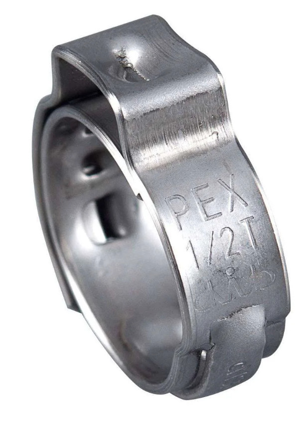 1/2" Pex-B Pipe 2x50ft Rolls (Red+Blue) Clamp Fittings Crimper Plumbing Kit