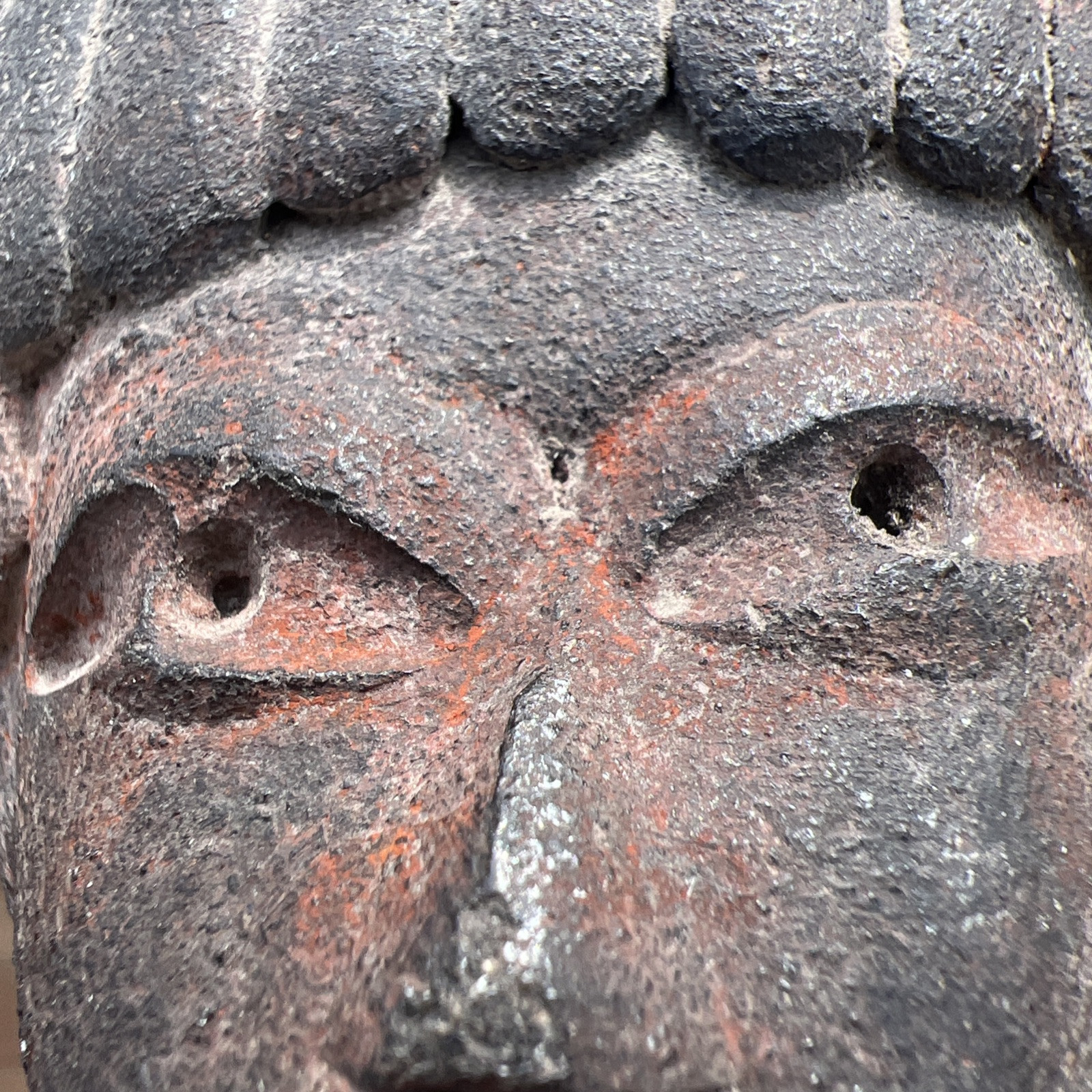 Carved STONE HEAD/EFFIGY May Be Mayan