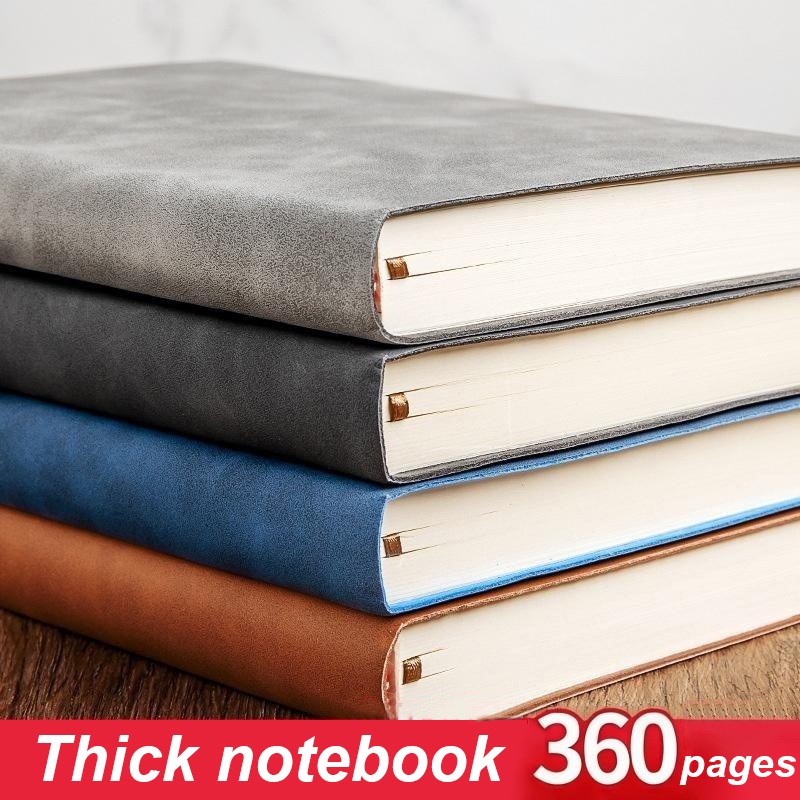 Thick PU Leather 360 Pages Journal A5 Notebook Lined Paper Writing Vintage Diary