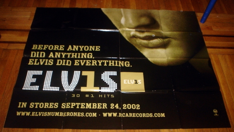 ELVIS PRESLEY 30 #1 HITS NYC SUBWAY POSTER 2002 5FT