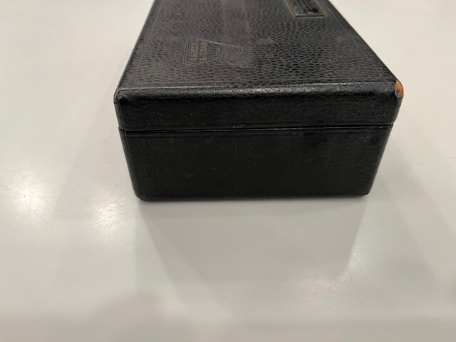 Circa 1920s Bausch & Lomb Optical Ophthalmoscope Box With Velvet Interior