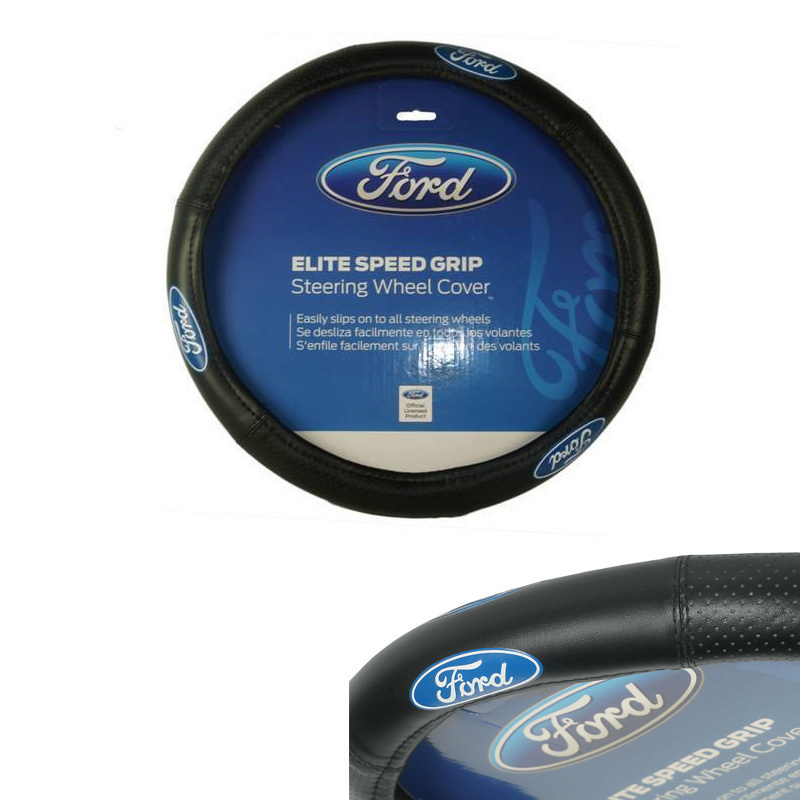 Licensed Ford Elite Style Car Truck Synthetic Leather Steering Wheel Cover