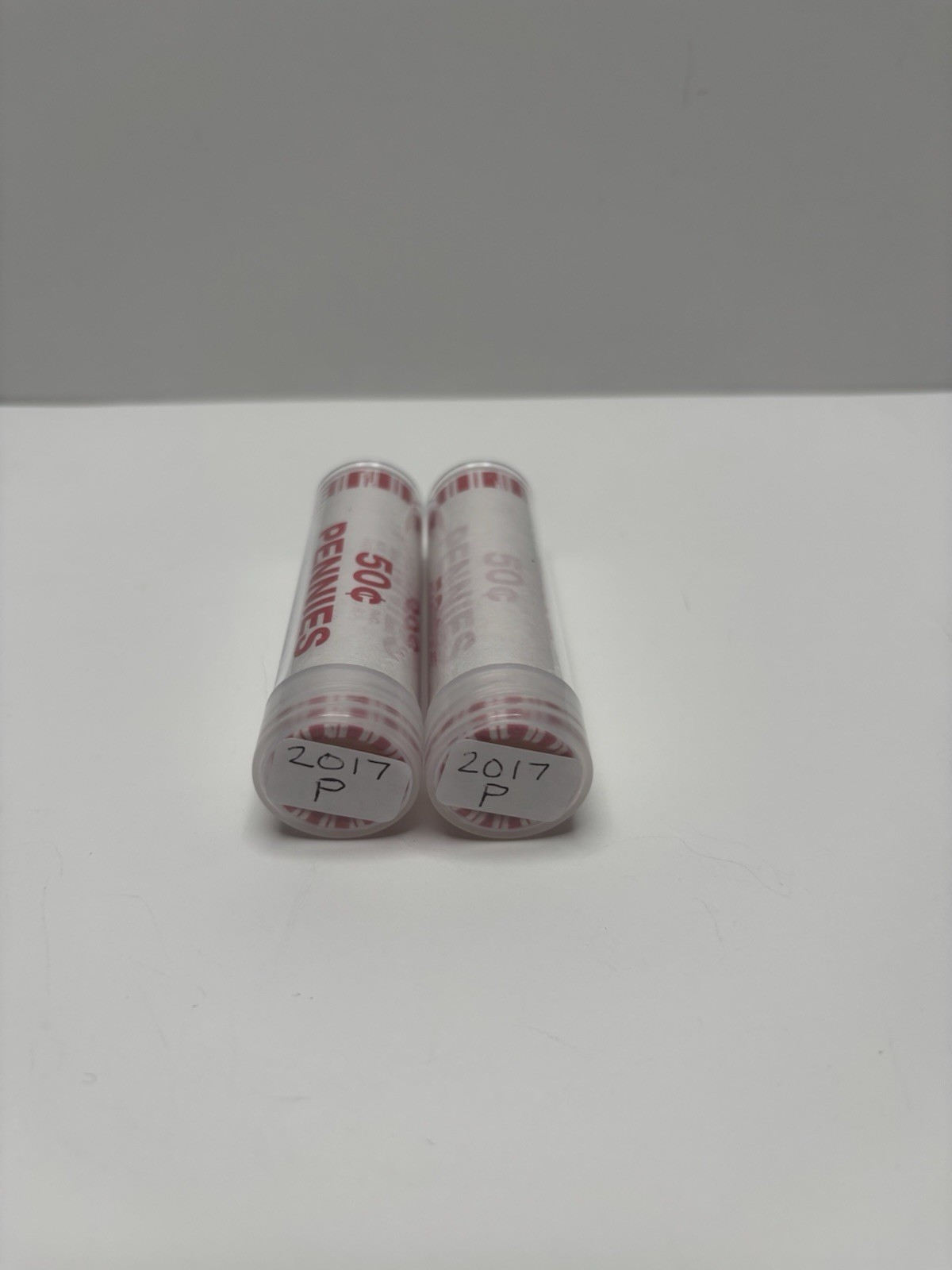 lot of 2 rolls 2017-P Lincoln Shield Cent Penny 50 Coin roll Uncirculated OBW