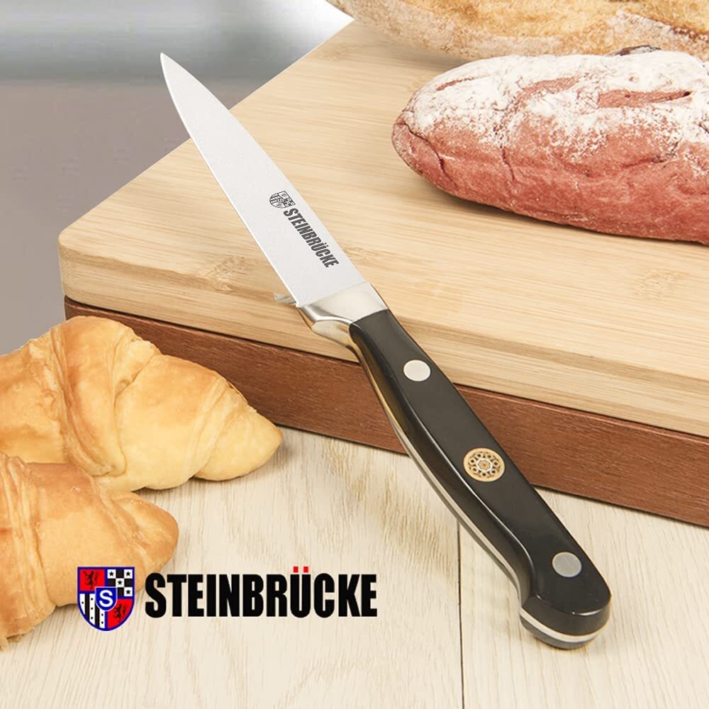 4" Stainless Steel Sharp Paring Knife Ergonomic Handle for Cutting and Peeling