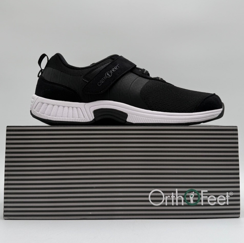 OrthoFeet JOELLE BLACK Women's NEW Orthopedic Walking Shoe Black Multiple Sizes