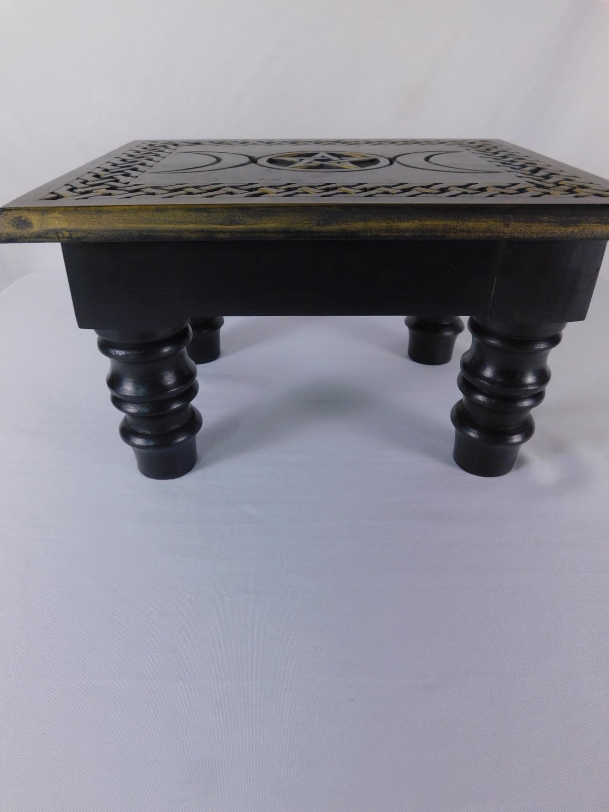 Triple Moon Pentacle Altar Table New Age Imports Wicca Witchcraft Ritual