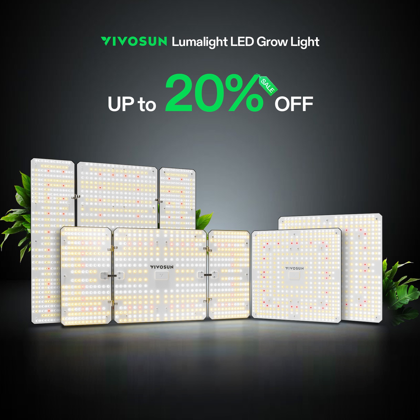 VIVOSUN Lumalight 100W/150W/200W/400W LED Grow Light Full Spectrum Indoor Plant