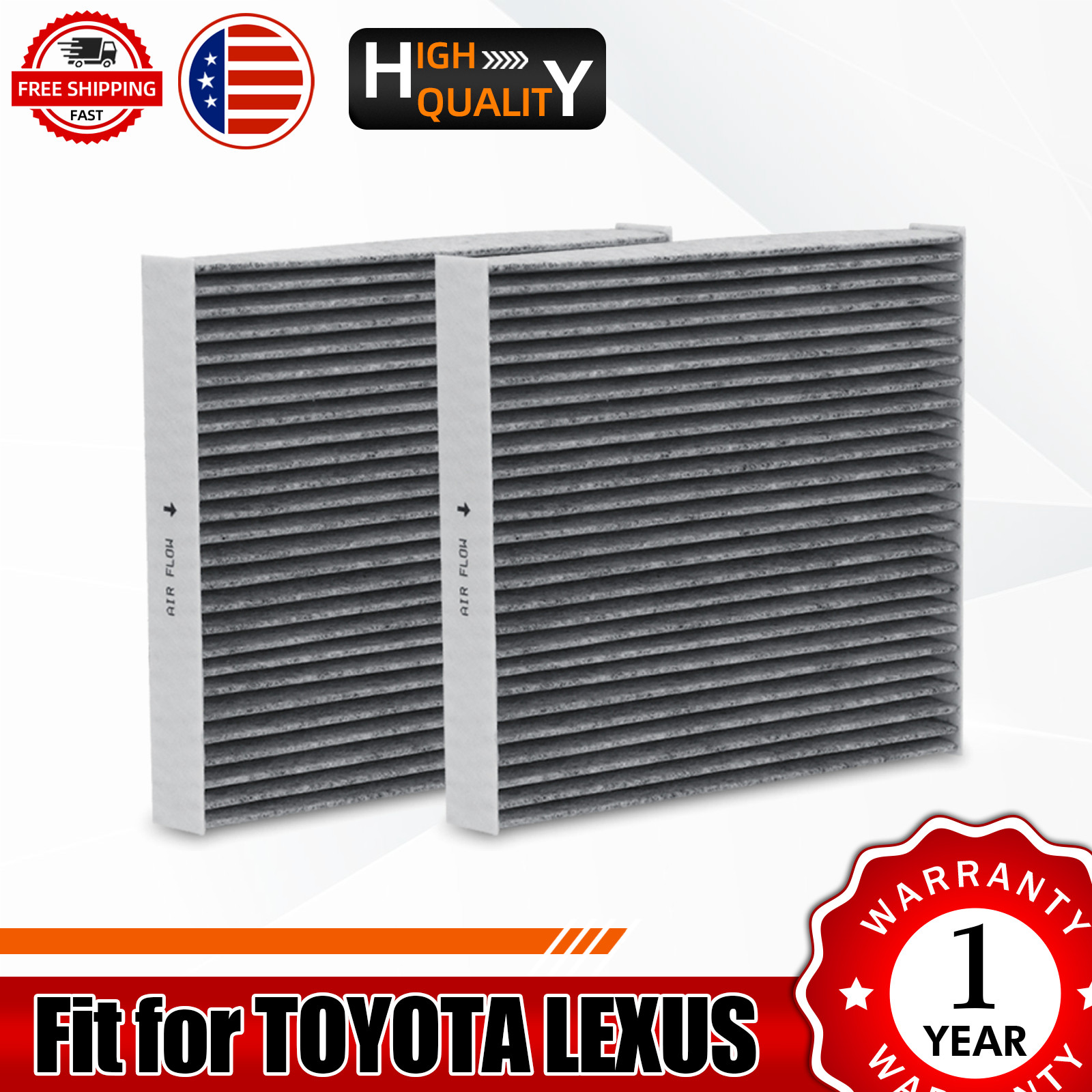 2PCS CF10285 Cabin Air Filter fit TOYOTA LEXUS CHARCOAL CARBON Fast shipping