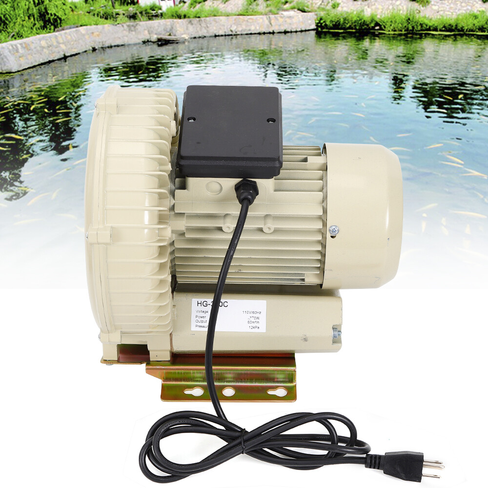 Air Pump Blower Oxygen Aerator Aquarium Fish Tank Pond Aquaculture 370W 110V New