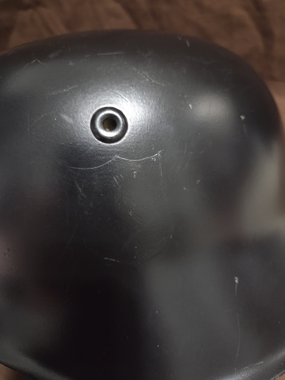 WWII German Repro Helmet Painted Black