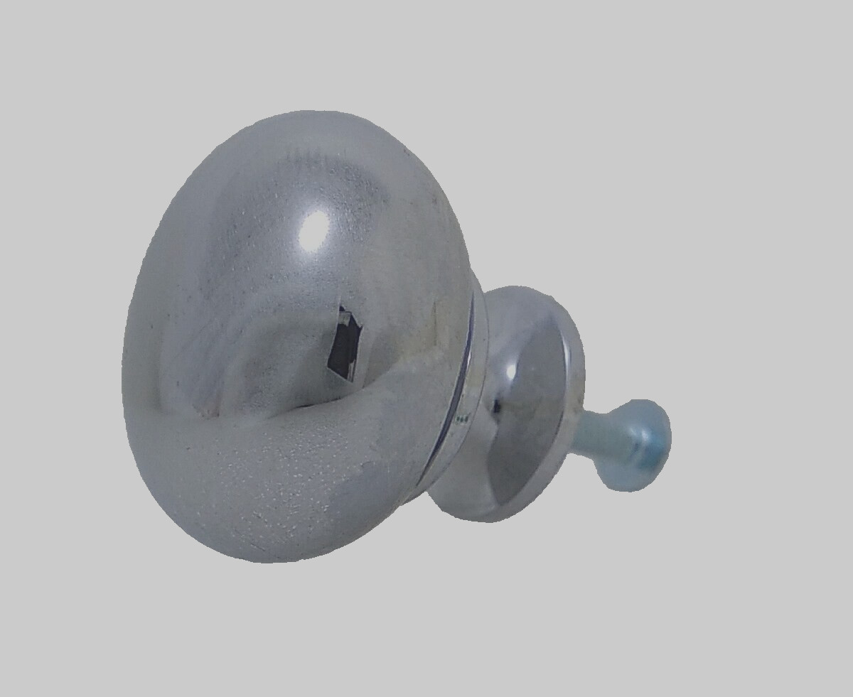 x2) MULBERRY NICKEL KNOB W/ SCREW ~ 30mm