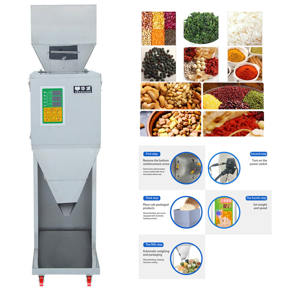 10 - 999G Auto Packing&Filling Machine Weigh Filler For Tea/seed/grain 110V NEW