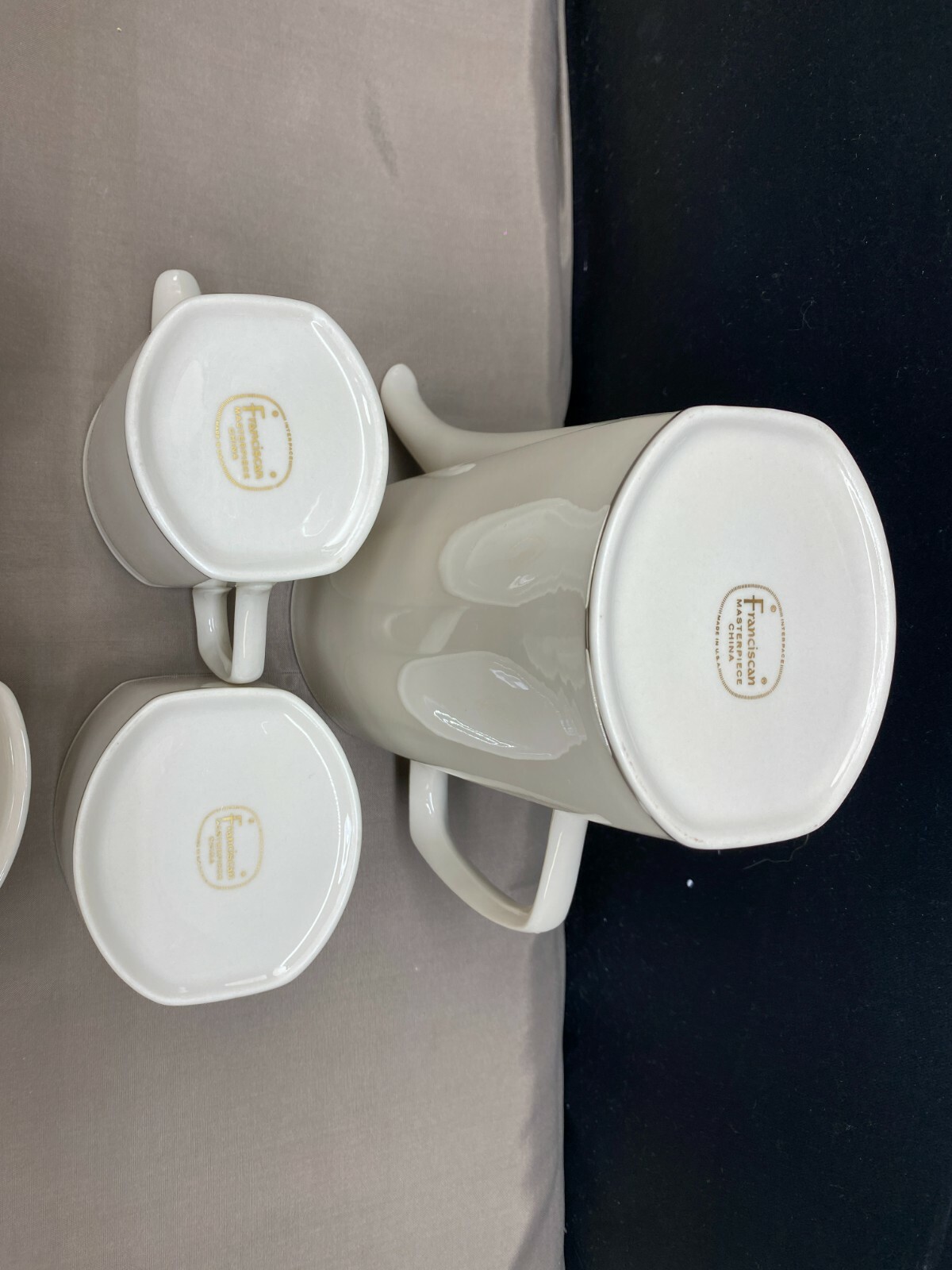 Franciscan "CONSTANTINE" Masterpiece ~ USA ~ 5 Cup Coffee Pot, Creamer, Sugar