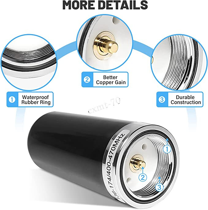 NMO Radio Antenna Dual Band Mount Antenna Connection for Midland MXT-275 MXTA23