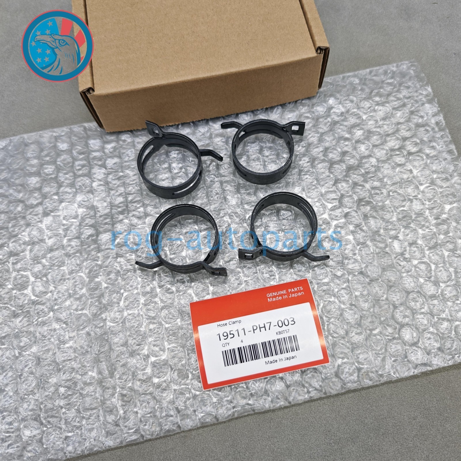 OEM 4X For HONDA 1986-2021 FOUR CLAMPS FOR RADIATOR HOSE 36.5mm 19511-PH7-003