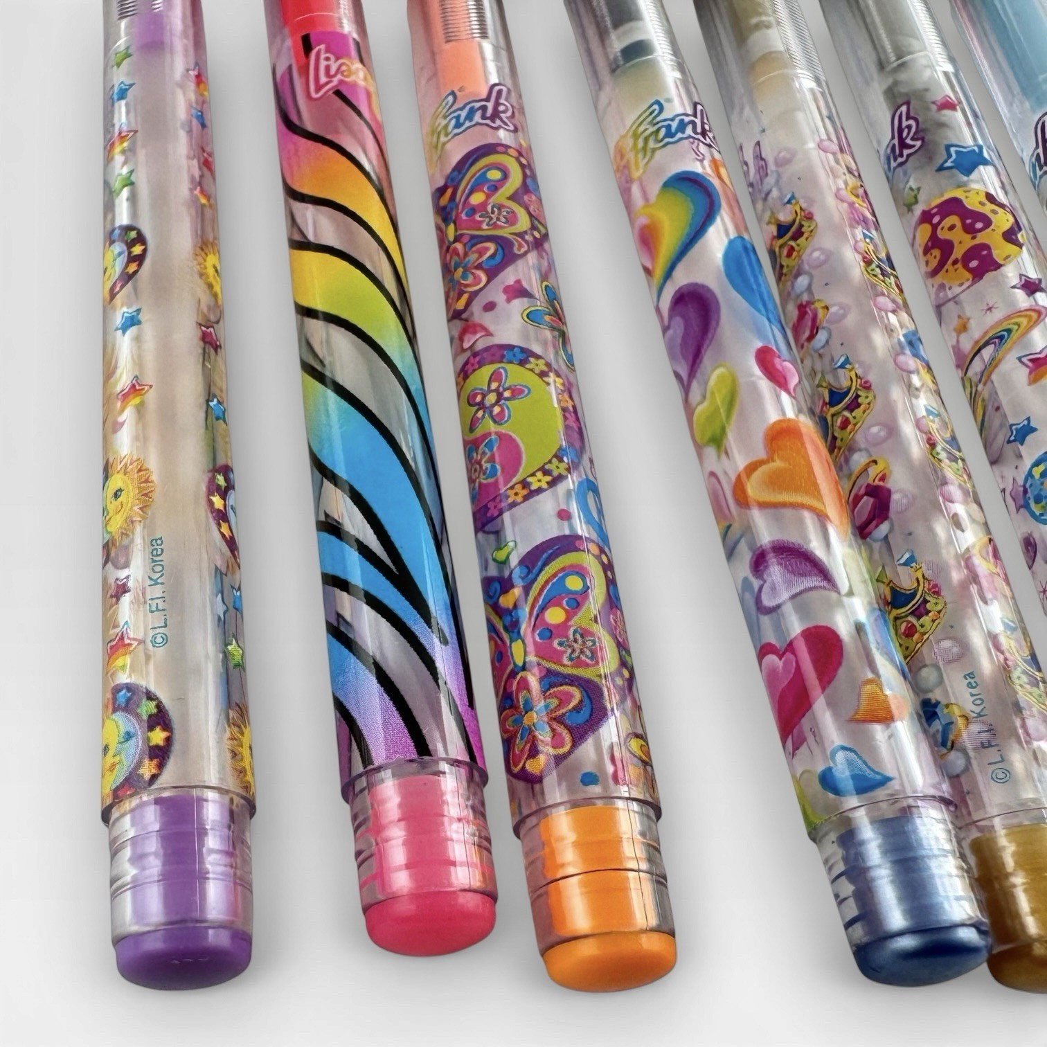 LISA FRANK DREAM WRITERS Vintage LOT Dried Up GEL PENS Stickers Notepad Holder