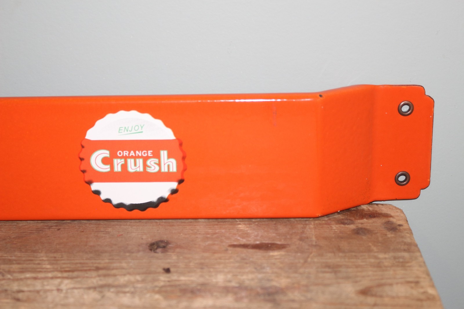 Rare Vintage Orange Crush Soda Pop 32" Door Push Pull Bar Porcelain Metal Sign