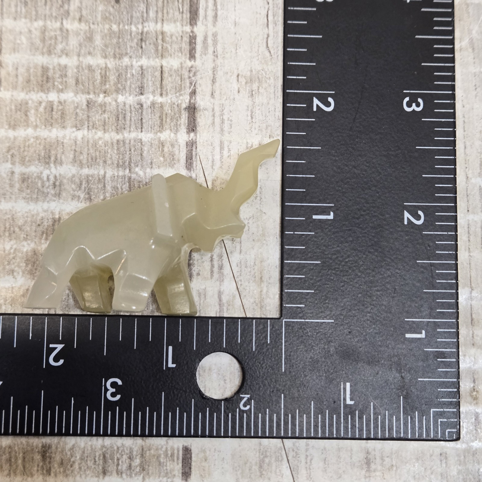 Lot Of 4 Vintage Hand Carved Marble/ White Onyx Quartz Stone Elephants