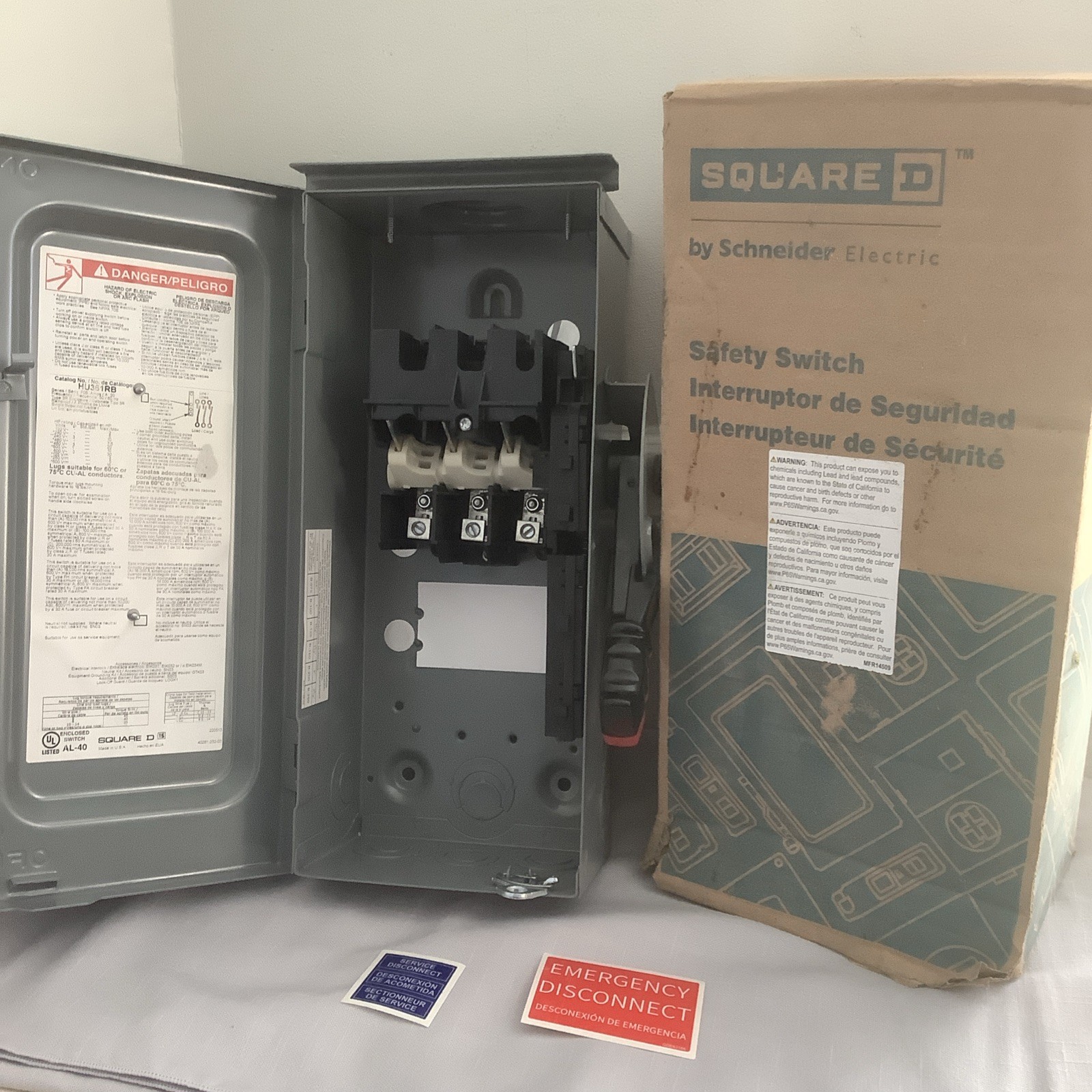 Schneider SQUARE D HU361RB Heavy Duty Safety Switch 30A 600V~