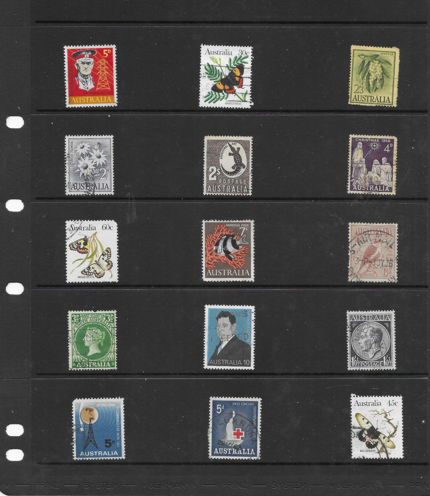 Australia 15 sheets used stamps (sheets not included)