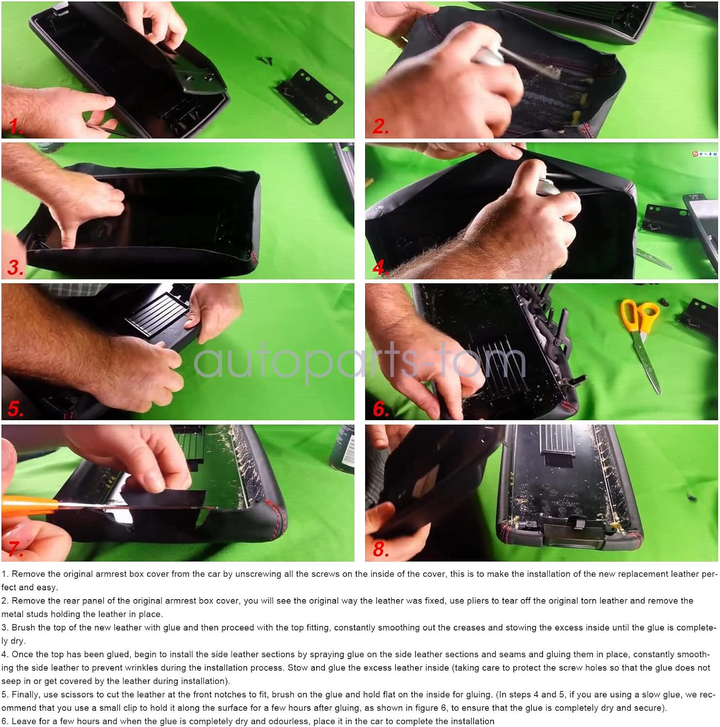 FOR 2013-2018 Nissan Altima Black Leather Center Console Armrest Cover