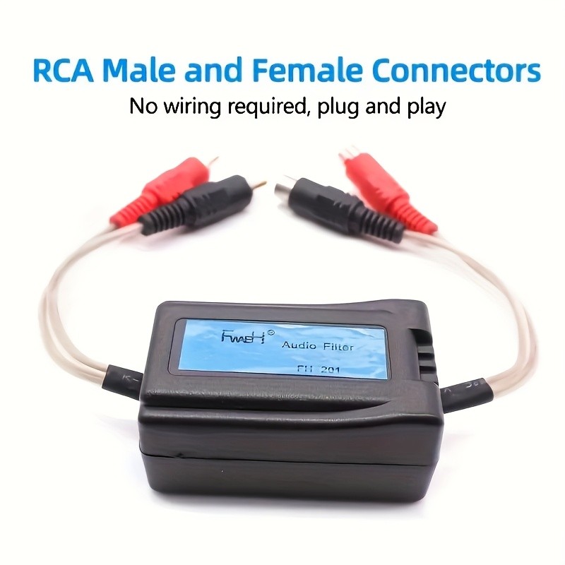 RCA Car Audio Noise Filter 2 Channel Suppressor Ground Loop Isolator Car Stereo